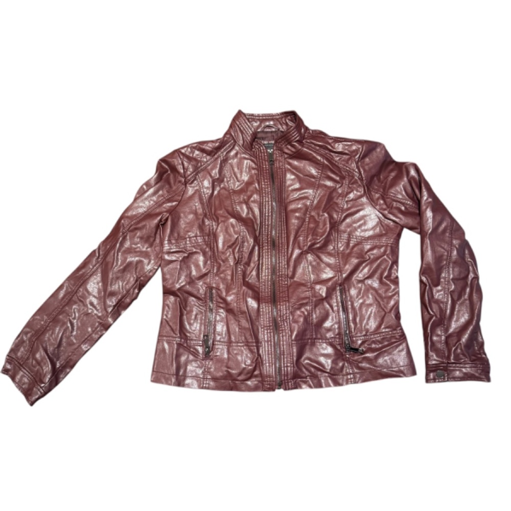 Giacca Gallery Company Faux Leather Moto Jacket – Size XL
